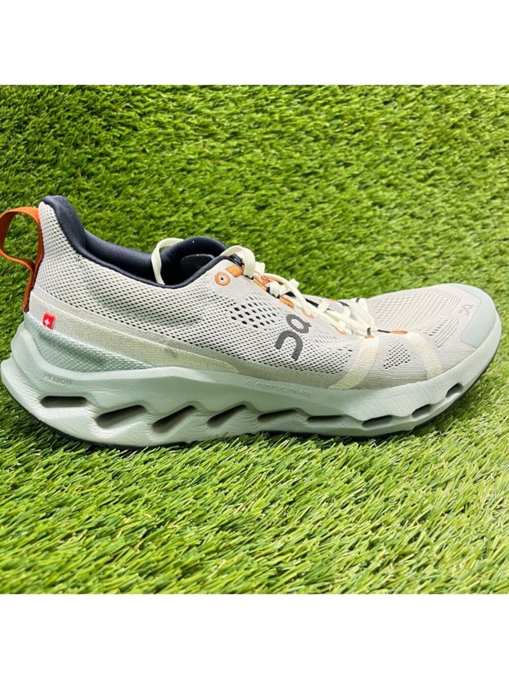 On Cloudsurfer Trail Mens Size 10.5 Gray Green Athletic Running Shoes Sneakers